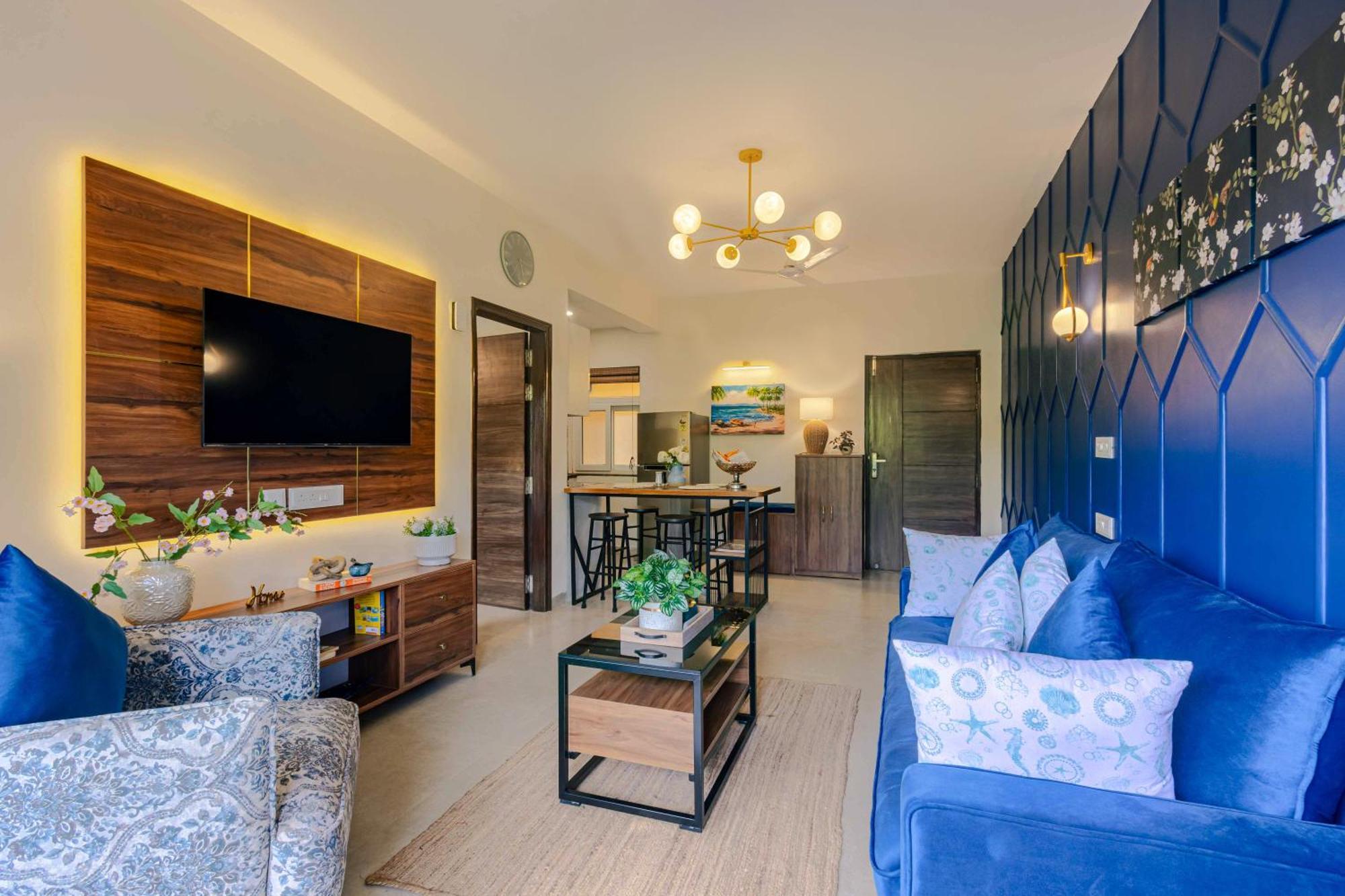 Alaya Stays 1 Bhk With Balcony & Pool - Veera Marina カンドリム エクステリア 写真
