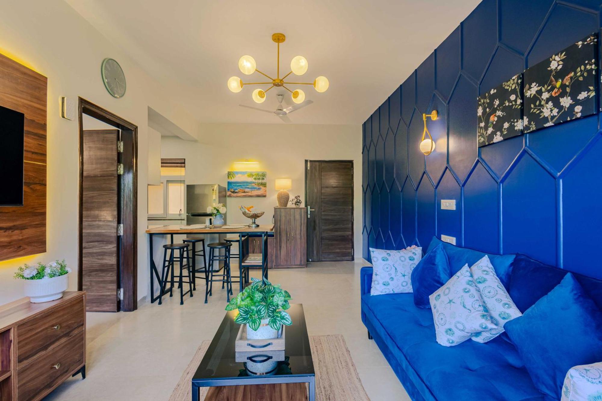 Alaya Stays 1 Bhk With Balcony & Pool - Veera Marina カンドリム エクステリア 写真